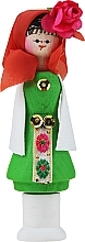 Kup Pamiątkowy muskal z pachnącym olejkiem, zielona sukienka i ceglana chustka - Bulgarian Rose Girl