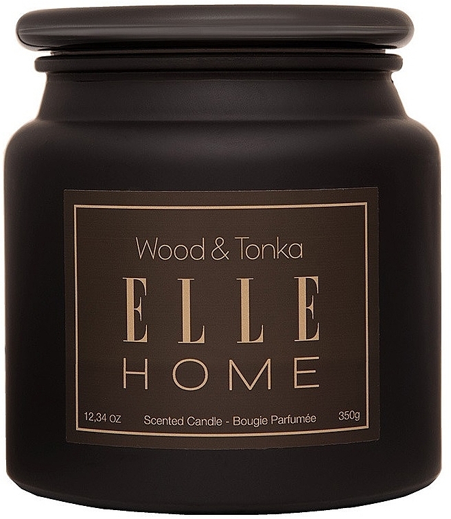 Świeca zapachowa - Elle Home Wood & Tonka Scented Candle — Zdjęcie N1