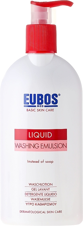 PRZECENA! Bezalkaiczna emulsja myjąca do ciała - Eubos Med Basic Skin Care Liquid Washing Emulsion Red * — Zdjęcie N6