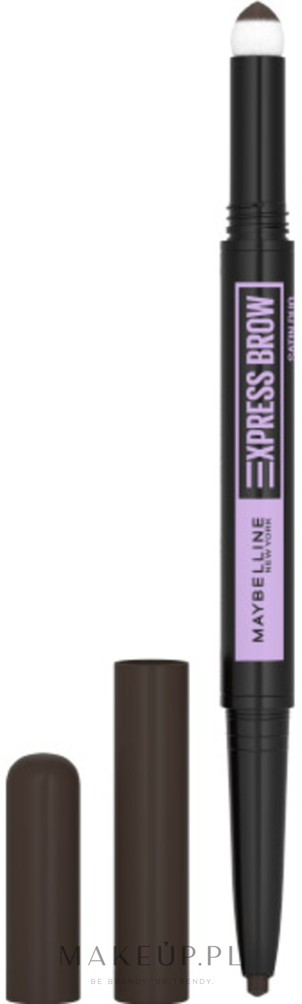 Dwustronna kredka do brwi - Maybelline New York Express Brow Satin Duo — Zdjęcie Black Brown