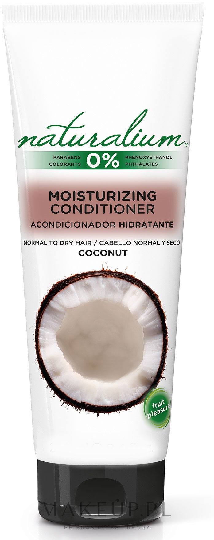 Nawilżająca odżywka do włosów normalnych i suchych Kokos - Naturalium Moisturizing Conditioner Coconut — Zdjęcie 250 ml