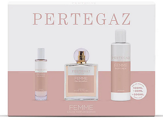 Saphir Parfums Pertegaz Femme - Zestaw (edt 100 ml + edt 30 ml + sh/gel 200 ml) — Zdjęcie N1