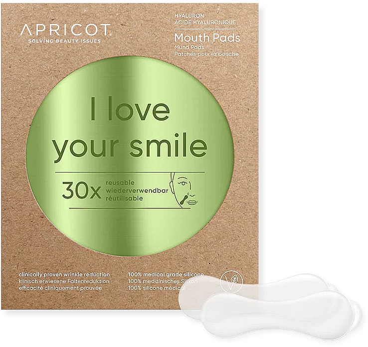 Ujędrniający plaster na bruzdy z kwasem hialuronowym - Apricot I Love Your Smile Hyaluron Mouth Pads — Zdjęcie N1