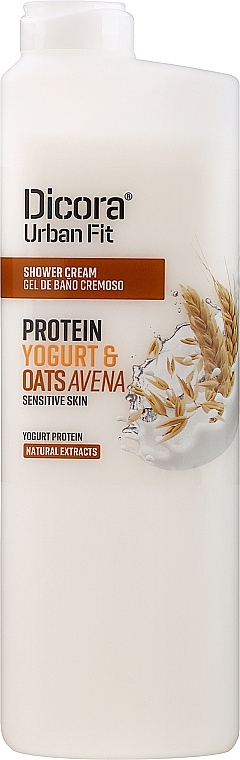 PRZECENA! Kremowy żel pod prysznic Proteiny jogurtu i płatki owsiane - Dicora Urban Fit Shower Cream Protein Yogurt & Oats Avena * — Zdjęcie N3