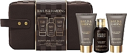 Kup Zestaw - Baylis & Harding Black Pepper & Ginseng Men's Luxury Wash Bag Gift Set (shm/100ml + f/wash/50ml + ash/balm/50ml + bag/1pc)