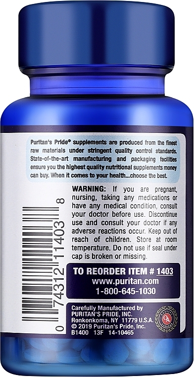 Suplement diety Kwas foliowy, 400 mcg - Puritan's Prid Folic Acid 400 mcg — Zdjęcie N2