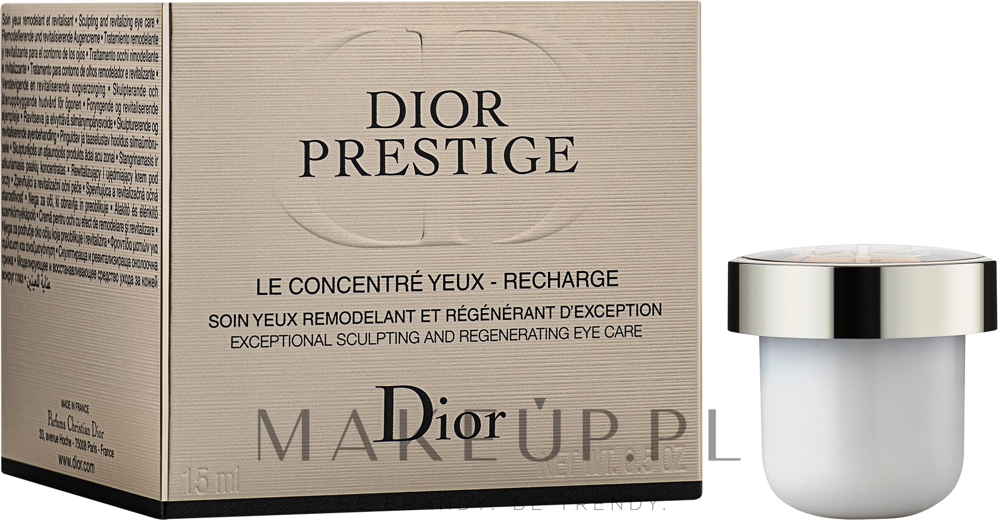 Regenerujący krem pod oczy - Dior Prestige Le Concentré Yeux (Refill) — Zdjęcie 15 ml