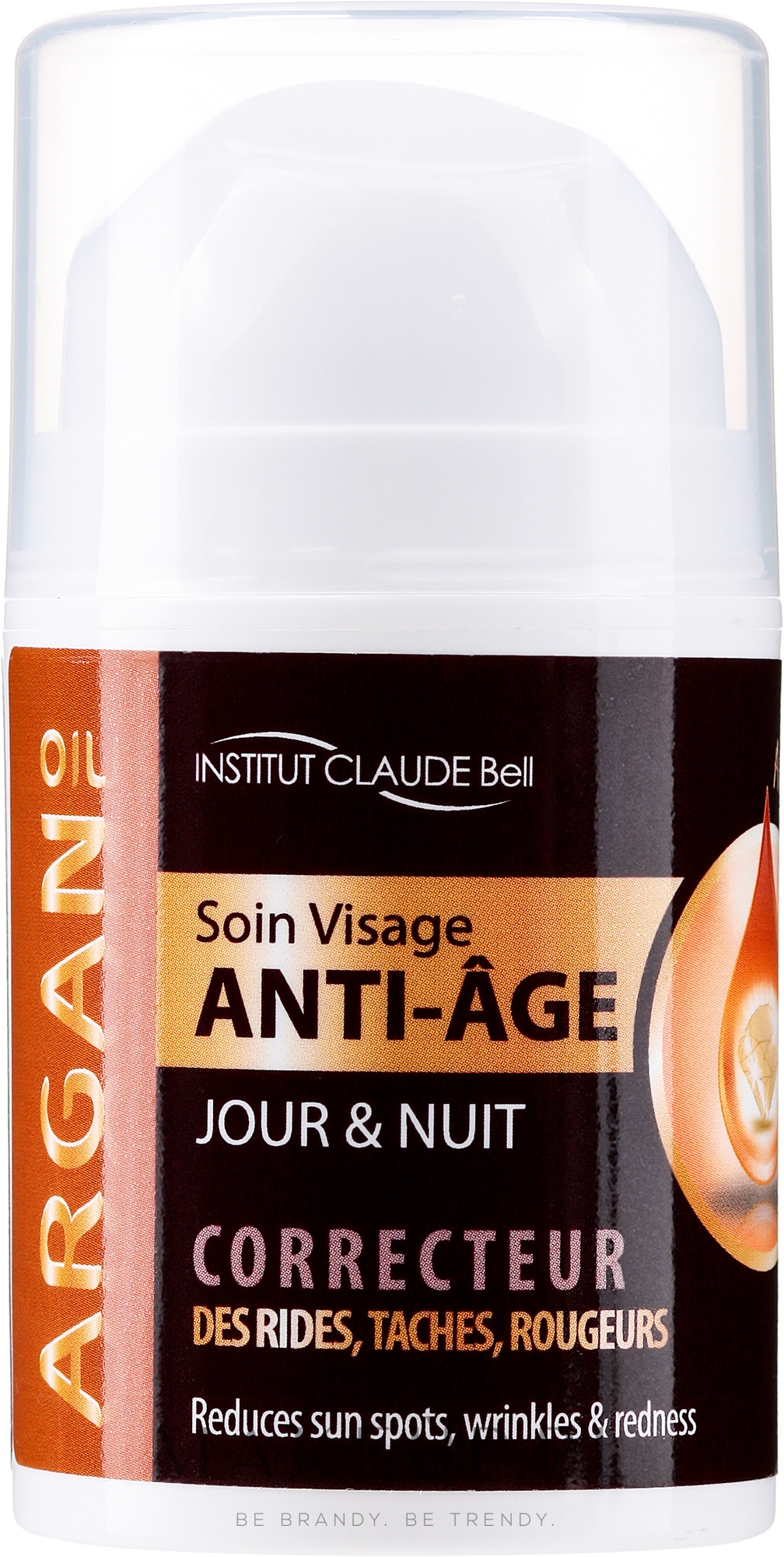 Przeciwstarzeniowy krem do twarzy z olejem arganowym - Institut Claude Bell Argan Oil Anti-Age Jour & Nuit — Zdjęcie 50 ml