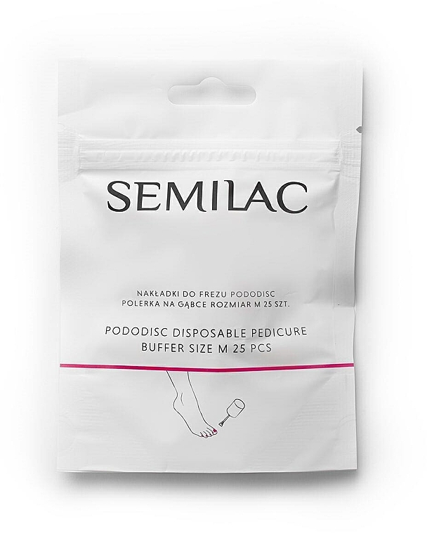 Wymienne nakładki do frezu, pedicure, rozmiar M - Semilac Pododisc Disposable Pedicure — Zdjęcie N1