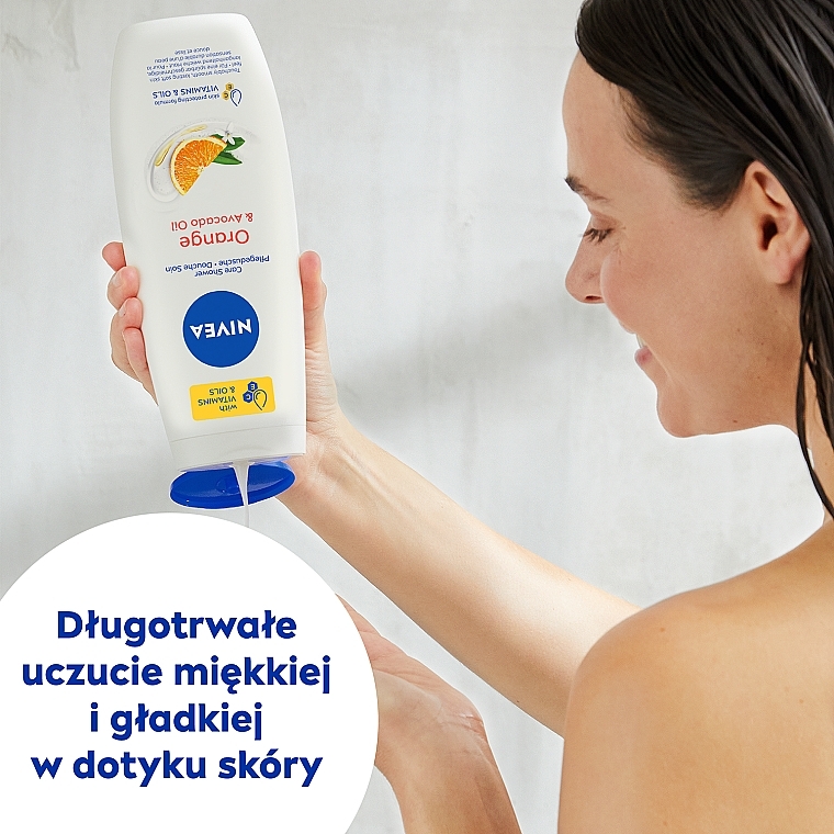 Pielęgnujący żel pod prysznic Pomarańcza i olej z awokado - NIVEA Care & Orange — Zdjęcie N4