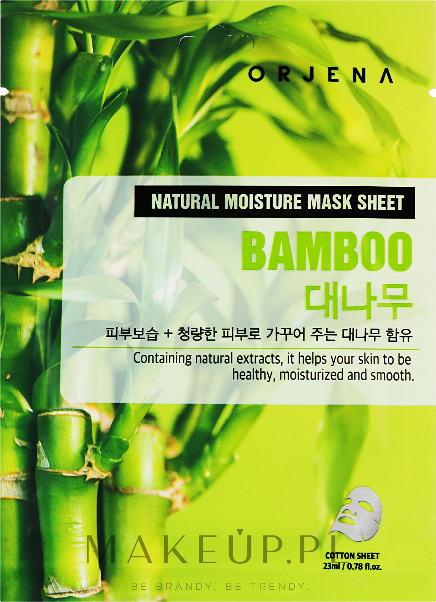 Bambusowa maska w płachcie do twarzy - Orjena Natural Moisture Mask Sheet Bamboo — Zdjęcie 23 ml