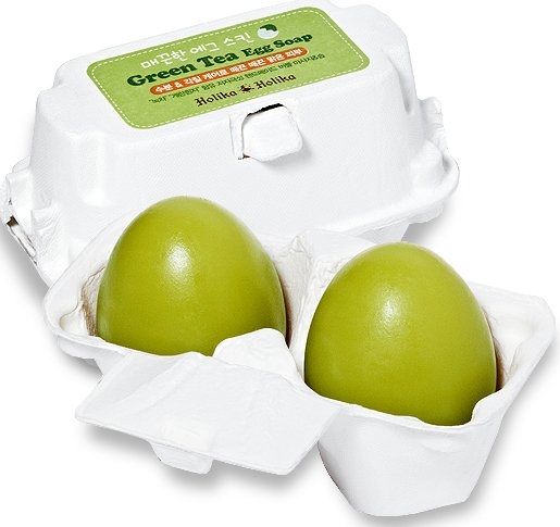 Mydło kosmetyczne do oczyszczania twarzy Zielona herbata - Holika Holika Green Tea Egg Soap