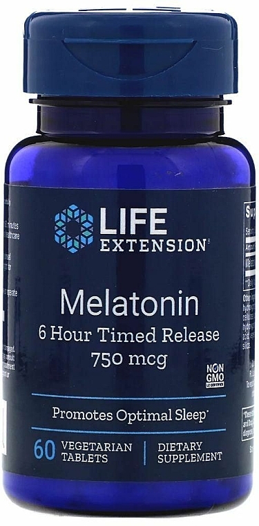 Suplement diety Melatonina - Life Extension Melatonin 6 Hour Timed Release — Zdjęcie N1