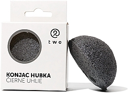 Gąbka Konjac z węglem drzewnym - Two Cosmetics Konjac Sponge with Black Charcoal — Zdjęcie N1