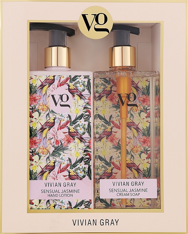 Zestaw - Vivian Gray Sensual Jasmine (h/soap/350ml + h/lot/350ml) — Zdjęcie N1