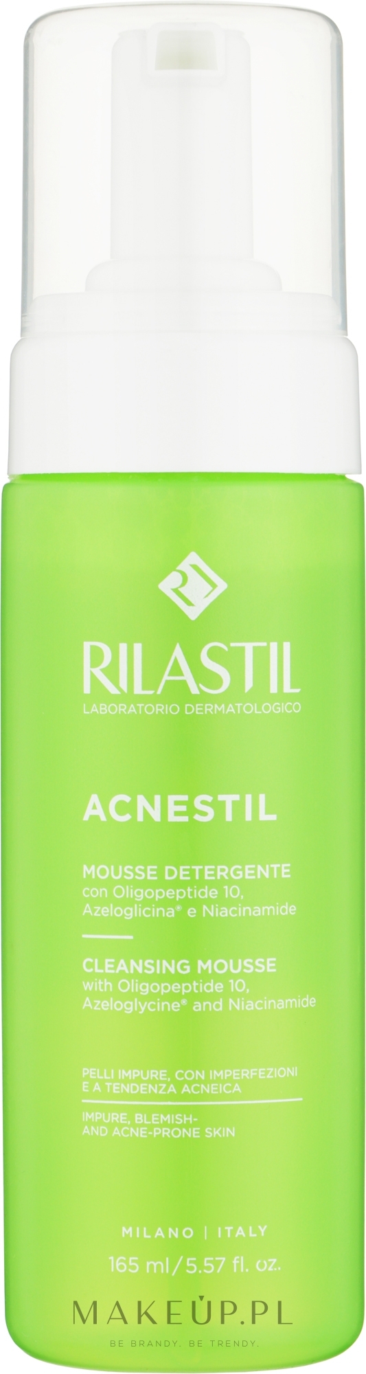 Delikatna pianka oczyszczająca do cery trądzikowej - Rilastil Acnestil Mousse  — Zdjęcie 165 ml