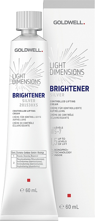 Rozjaśniający krem do włosów - Goldwell Light Dimensions Brightener Silver Levels 5-7 — Zdjęcie N1