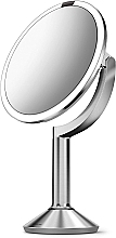 Okrągłe lusterko dotykowe, 20 cm, srebrne - Simplehuman Sensor Touch Control Trio Mirror — Zdjęcie N4