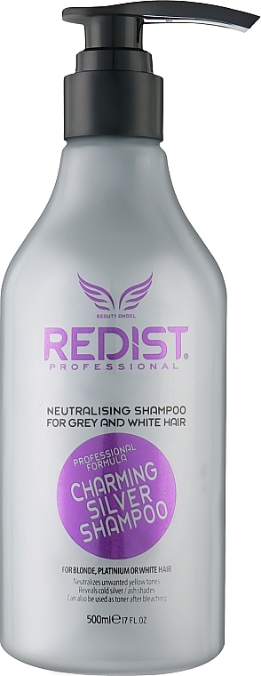 Srebrny szampon do włosów blond przeciw żółtym refleksom - Redist Professional Charming Silver Shampoo — Zdjęcie N1