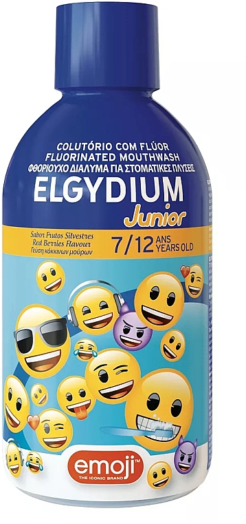 Płyn do płukania ust Truskawka-malina - Elgydium Emoji Junior — Zdjęcie N1