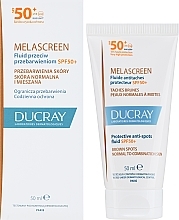 Fluid do twarzy przeciw przebarwieniom SPF 50+ - Ducray Melascreen Protective Anti-spots Fluid SPF 50 Normal to Combination Skin — Zdjęcie N1