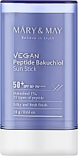Krem przeciwsłoneczny w sztyfcie z bakuchiolem i peptydami - Mary&May Vegan Peptide Bakuchiol Sun Stick SPF50+ PA++++ — Zdjęcie N2