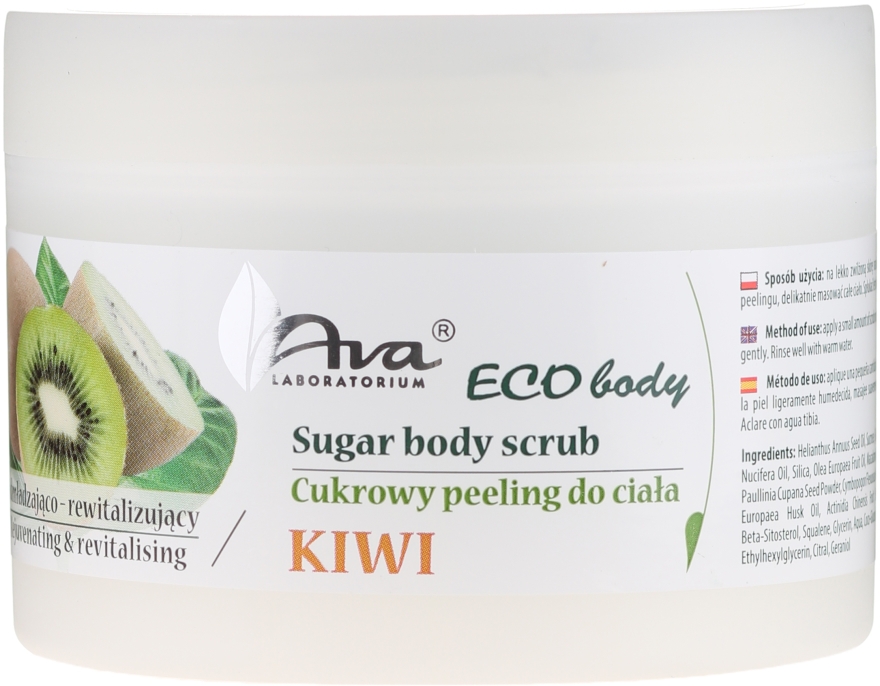 Cukrowy peeling do ciała Kiwi - Ava Laboratorium Eco Body — Zdjęcie N2