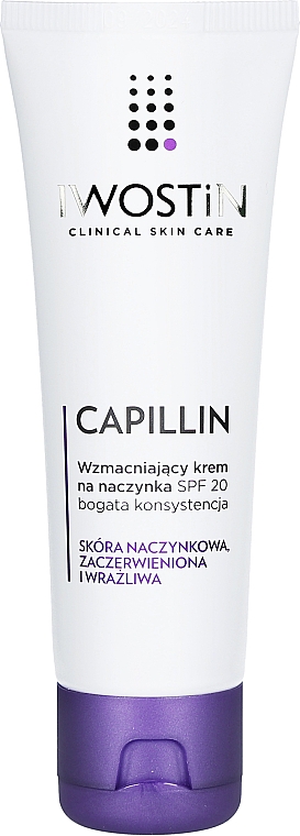 Wzmacniający krem na naczynka - Iwostin Capillin Cappilaries Reinforcing Cream SPF 20 — Zdjęcie N1