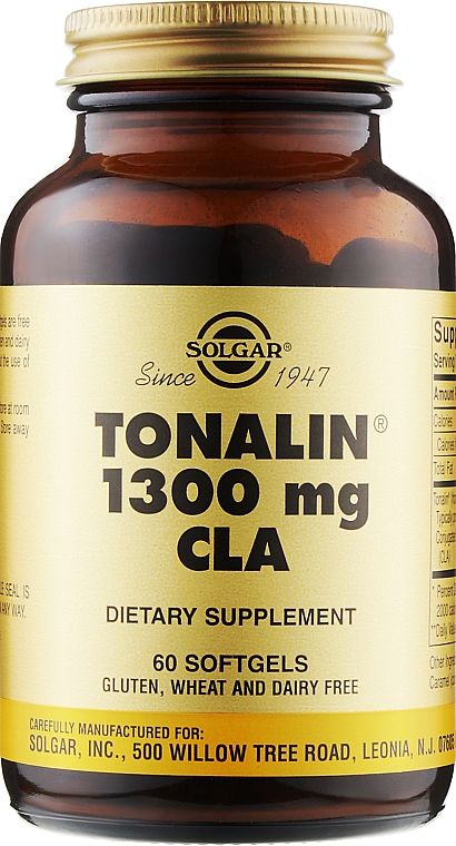 Suplement diety Tonalin CLK, 1300 mg - Solgar Tonalin — Zdjęcie N1