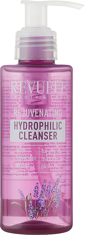 Odmładzający żel hydrofilowy do mycia twarzy z wodą lawendową - Revuele Rejuvenating Hydrophilic Cleanser With Lavender Water — Zdjęcie N1