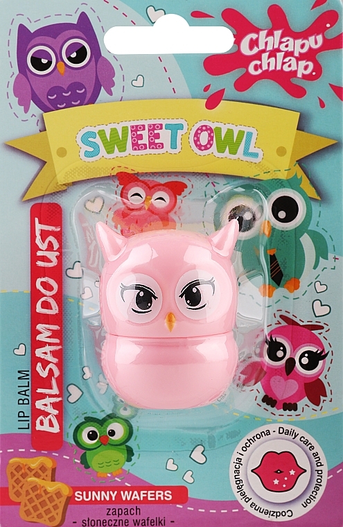 Balsam do ust Sweet Owl, gofry - Chlapu Chlap Sunny Wafers Cake Lip Balm — Zdjęcie N1