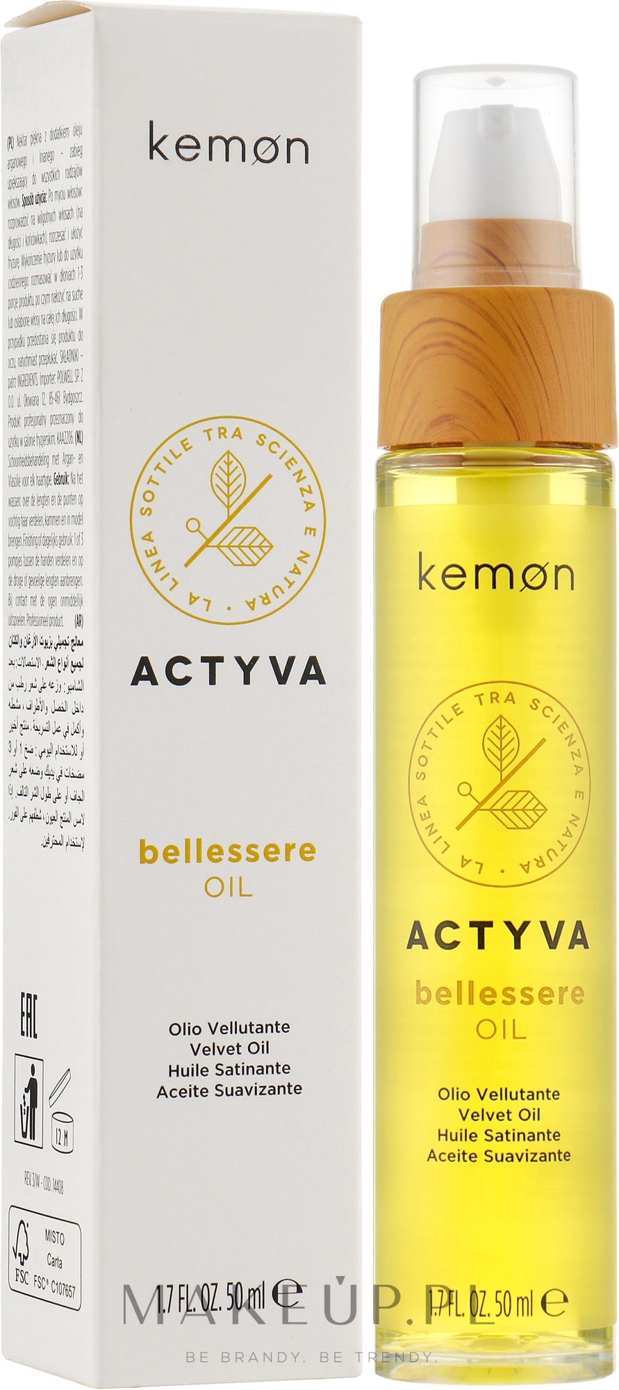Kosmetyczny olejek - Kemon Actyva Bellessere Oil — Zdjęcie 50 ml