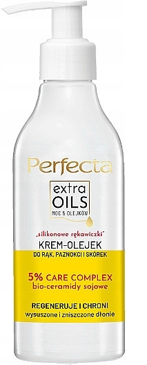 Krem-olejek do rąk, paznokci i skórek - Perfecta Extra Oils Hand, Nail & Cuticle Protective Cream Oil  — Zdjęcie N1