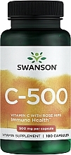 Suplement diety Witamina C z dzikiej róży, 500 mg - Swanson Vitamin C With Rose Hips Extract — Zdjęcie N1