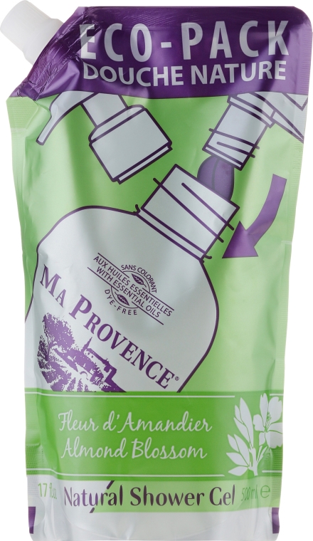 Żel pod prysznic Migdał - Ma Provence Almond Blossom Natural Shower Gel (uzupełnienie) — Zdjęcie N1