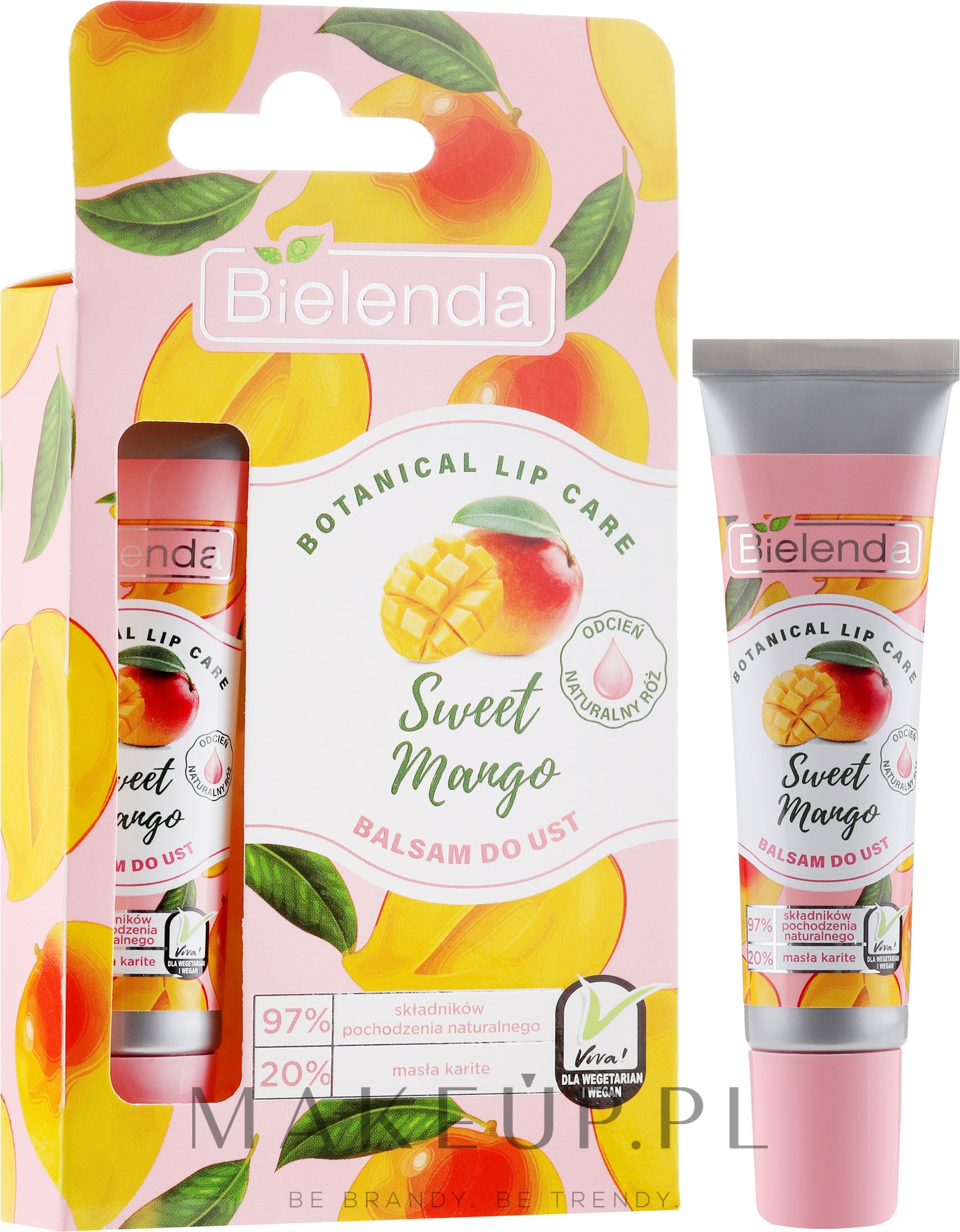 Wygładzający balsam do ust - Bielenda Botanical Lip Care Sweet Mango  — Zdjęcie 10 g