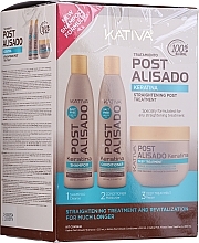 PRZECENA! Zestaw - Kativa Straightening Post Treatment Keratin (shm 250 ml + cond 250 ml + mask 250 ml) * — Zdjęcie N6