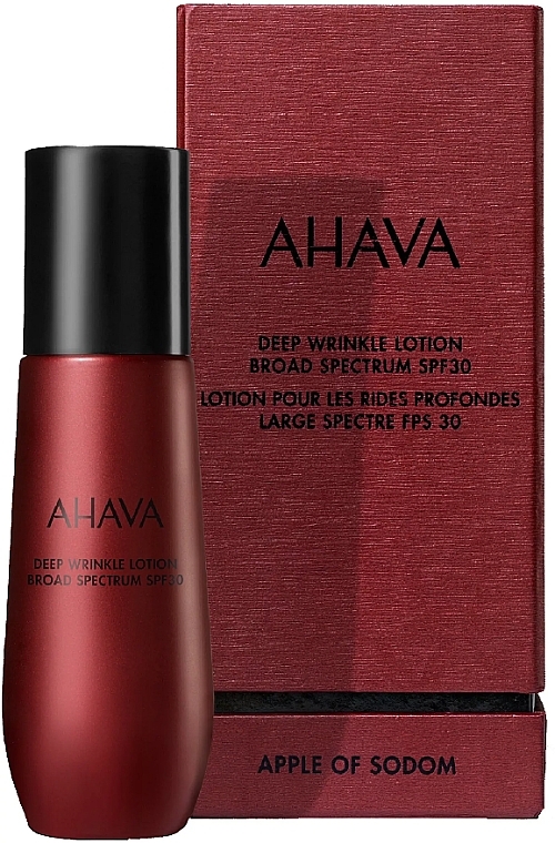 Balsam przeciw głębokim zmarszczkom SPF 30 - Ahava Apple Of Sodom Deep Wrinkle SPF 30 Lotion (miniprodukt) — Zdjęcie N1