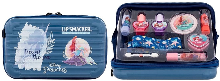 Zestaw, 8 produktów - Lip Smacker Disney Ariel Travel To Go Beauty Case — Zdjęcie N2