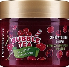 Peeling cukrowy do ciała z dziką wiśnią i zieloną herbatą - Perfecta Bubble Tea Wild Cherry + Green Tea — Zdjęcie N1