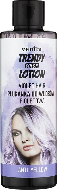 Płukanka do włosów blond i siwych Srebrne refleksy - Venita Salon Professional Lavender Anti-Yellow Hair Color Rinse