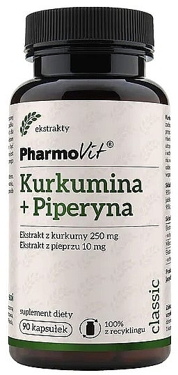 Suplement diety Kurkumina + Piperyna - PharmoVit Classic Kurkumina + Piperyna Extract — Zdjęcie N1
