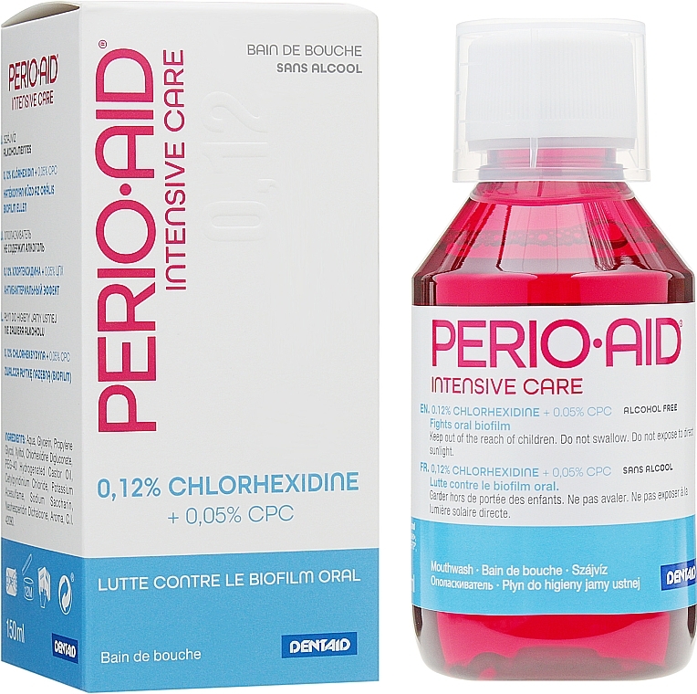 PRZECENA! Biglukonian chlorheksydyny 0,12% - Dentaid Perio-Aid Intensive Care * — Zdjęcie N2