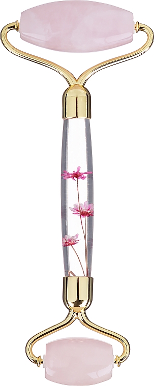 Masażer do twarzy, różowy w kwiaty, w etui - Lash Brow Roller — Zdjęcie N1