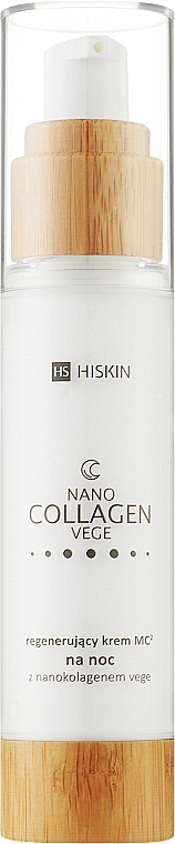 Regenerujący krem do twarzy na noc z nanokolagenem roślinnym - HiSkin Nanocollagen Vege — Zdjęcie N1