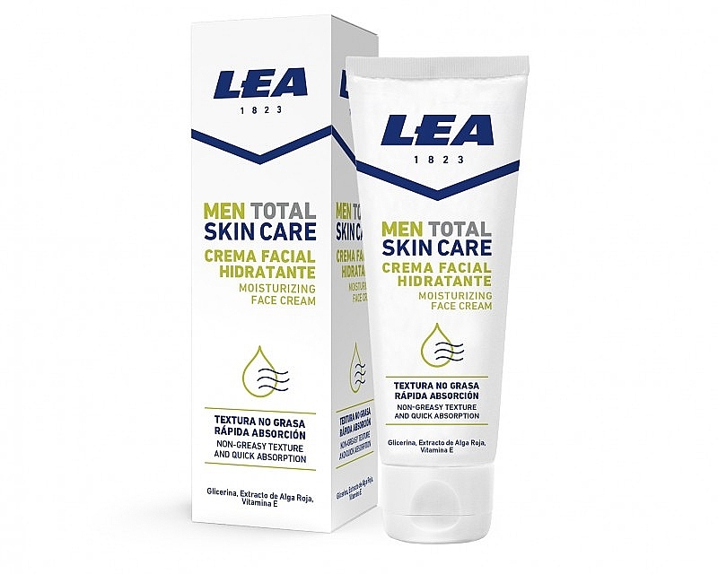 Nawilżający krem do twarzy - Lea Men Total Skin Care Moisturizing Face Cream — Zdjęcie N1