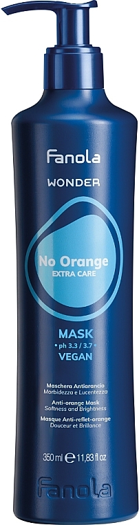 Maska neutralizująca odcienie miedzi i pomarańczy - Fanola Wonder No Orange Extra Care Anti-Orange Mask — Zdjęcie N2