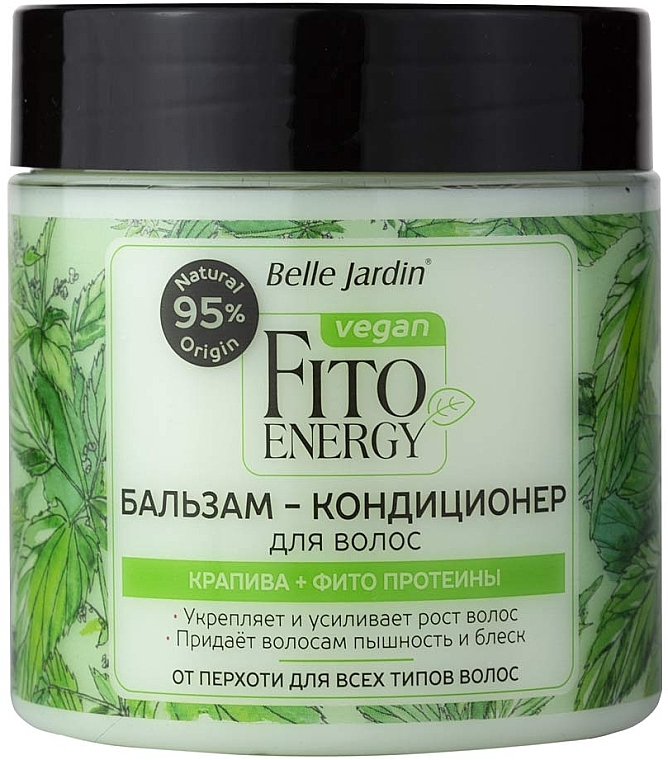 Balsam dla wzmocnienia i połysku włosów Pokrzywa i proteiny jedwabiu - Belle Jardin Fito Energia Balm — Zdjęcie N1