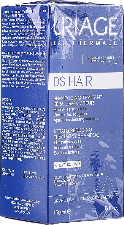 PRZECENA! Keratolityczny szampon przeciwłupieżowy do włosów - Uriage DS Hair Kerato-Reducing Treatment Shampoo * — Zdjęcie N1