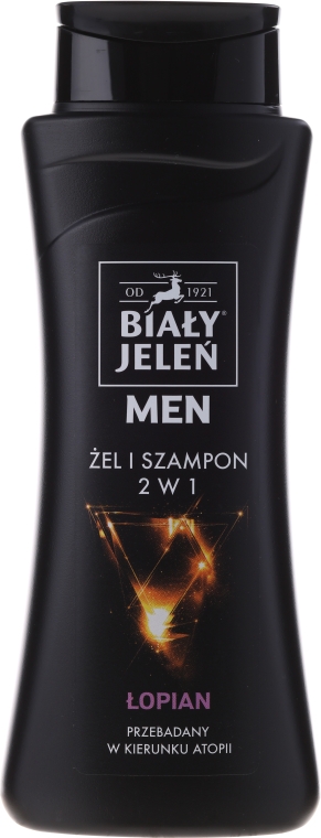 Hipoalergiczny żel i szampon 2 w 1 dla mężczyzn - Biały Jeleń — Zdjęcie N1